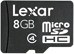 Lexar micro SDHC 8 GB Class 4 Flash Memory Card LSDMI8GBASBNA