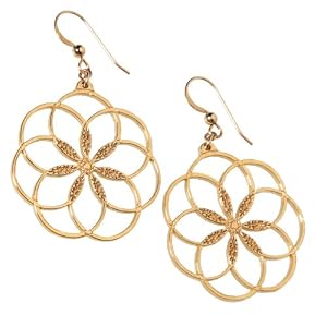 7 Rings of Peace gold dipped earrings