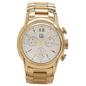 ESQ by Movado Men's Quest Chronograph Gold-Plated Stainless Steel Bracelet Watch #07301215