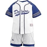 Majestic L.A. Dodgers Toddler White Uniform Shorts Set