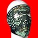 Green Zombie Neoprene Motorcycle Face Mask Facemask