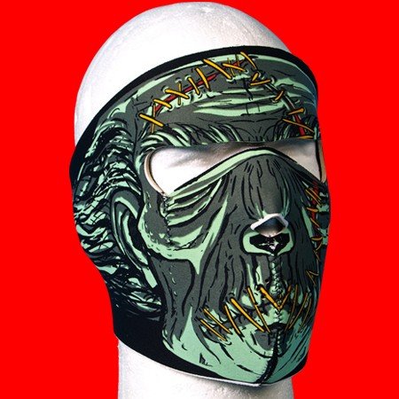 Green Zombie Neoprene Motorcycle Face Mask Facemask