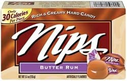 Nips Butter Rum Candy, 4-Ounce Boxes (Pack of 12)