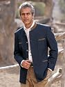 Jeansjanker blau/cognac