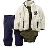 カーターズ Carter's 2015年秋冬最新作　男の子用オフホワイトLITTLE RANGERトナカイさんワッペン付きふわふわジップアップジャケット上... [並行輸入品]