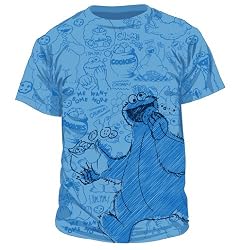 Cookie Monster Sketch All Over T-shirt Tee