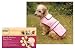 Dog Coat Pink Suede/White (Medium
