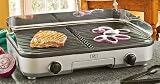 TRU 20-Inch by 13-Inch Nonstick Indoor Grill with Dual Heating Zones