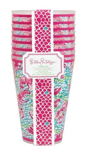 Lilly Pulitzer Set of 8 Tumblers - Lobstah Roll
