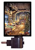 Christmas Night Light - Elk Cabin - Country Cabin
