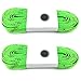 Silfrae Waxed Skate Hockey Laces, Sold in Two Pairs, Heavy Duty, Perfect for Hockey, Roller Derby, and Skates, and Boots, Multi-Size and Multi-Color Available. (Light Green, 96')