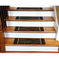 Washable Non-Skid Carpet Stair Treads - Boxer Chocolate (13)