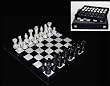 Black Marble Chess Set w/ Chess Board Storage Case