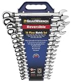 Gear Wrench 9602 16-Piece Metric-Set Reversible Combination Ratcheting Wrench