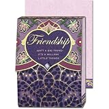 Friendship isn't a big thing, It's a million little things Gold Foil Embellished Notepad