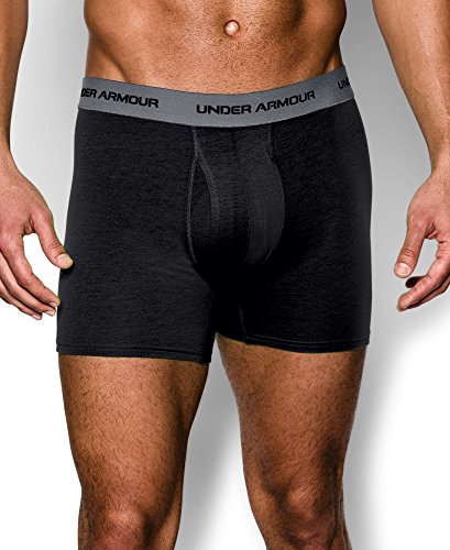 Under Armour Men's Charged Cotton® Stretch 6' Boxerjock® 3-Pack Large Black
