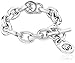 Michael Kors Silver Tone Logo Lock Link Bracelet