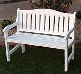 Prairie Leisure Garden Bench White