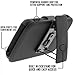 MINITURTLE, High Impact Rugged Hybrid Dual Layer Protective Phone Armor Case Cover with Built in Kickstand and Swiveling Holster Belt Clip for TracPhone Prepaid Android Smartphone LG Optimus Dynamic 2 II L39C (Black)
