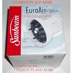 Buy Sunbeam EuroAir Diffuser - with Styling Fingers - for most Hair Dryers by Sunbeam