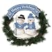 North Carolina Tar Heels - UNC 22 Snowman Christmas Wreath - NCAA College Athletics