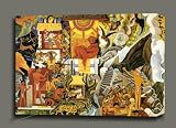 DIEGO RIVERA PREHISPANIC OF AMERICA REPRODUCTION CANVAS PAINTING W GALLERY WRAP STYLE FRAMING 26X18X1.5