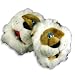 Padders Inc - Infant and Toddler Boys Tiger Slippers, Ivory, Brown