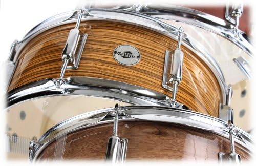 Griffin Snare Drum 14" x 5.5" Mahogany Wood Shell Finish Percussion Poplar