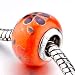 Orange Purple Red Flower Pattern Beads Fits title=