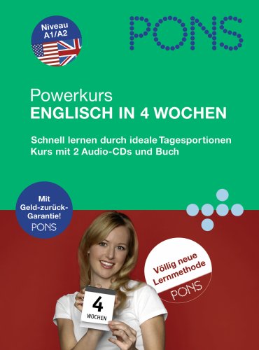 PONS Powerkurs Englisch in 4 Wochen. Buch und 2 CDs: Schnell lernen durch ideale Tagesportionen by Claudia Guderian