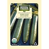 Seeds of Change Certified Organic Squash, Dark Star Zucchini - 2 grams, 20 Seeds Pack