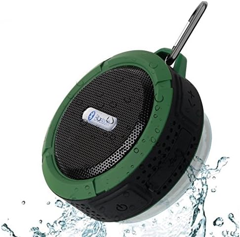 Fire LA Driver Portable Waterproof Bluetooth 3.0 Wireless 5W Shower Speaker with Mic and Removable Suction Cup. (Green)