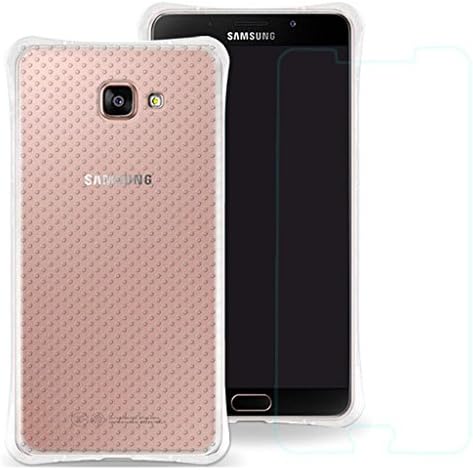 Galaxy C5 Case, ATLY(TM) [Drop Protection] [Slim Fit] [Airbag] TPU Cover With Tempered Glass Screen Protector From Samsung Galaxy C5 - Clear