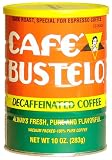 Product details for Cafe Bustelo Decaffeinated Coffee - 10 oz.