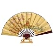 Handmade Folding Decorative Wall Fan With Stand - Chinese Imperial Lady Among Plum Blossoms