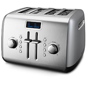 KitchenAid KMT422CU 4-Slice Toaster, Countour Silver: Kitchen &amp; Dining
