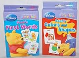 Set of 2 Winnie the Pooh Baby First Words & Colors & Shapes Flash Cards