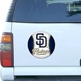 MLB San Diego Padres 7 3/4" Baseball Team Logo Car Magnet