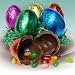 All Products : Gourmet Foil Wrapped Hollow Chocolate Easter Eggs with Jelly Beans - Qty 12