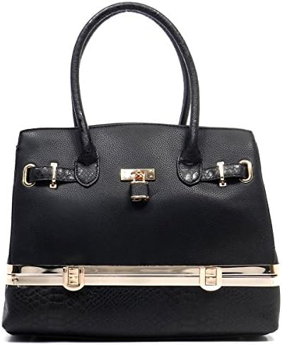 MyLux® Connection Fashion Designer Shoulder Handbag LF067BLACK