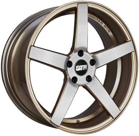 18X8.5 +30 STR 607 CHAMPAGNE MACHINED FACE FIT CUSTOM WHEEL DRILL FOR 5X