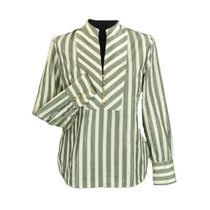 Liz Claiborne Bib Front Silk Blouse