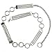 CIRCLE & CHAIN LINKED SILVER TONE JEANS HIP BELT