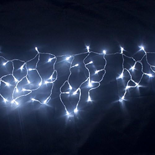 GBB LED 50 Super Bright Indoor and Outdoor Battery Operated Christmas Wedding Fairy String Lights on 5M/16ft Long Silver Color Ultra Thin String Wire Waterproof Meet ROHS Certification Certificates (White) Xmas sale! Best price of the season get yours now!