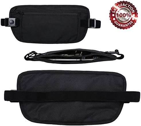 Waterproof Travel Money Belt With 10 RFID Blocking Sleeves For Credit Cards &amp; Passport PLUS 2 TSA Luggage Suitcase Locks