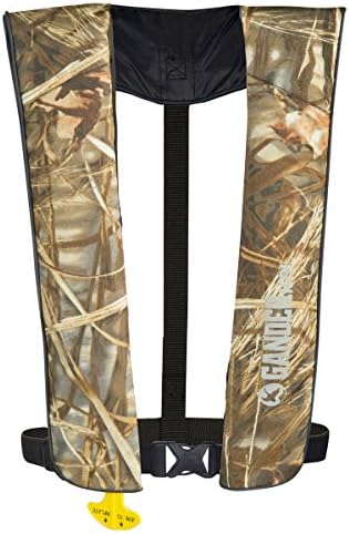 Gander Mountain 24g SlimLine 6F Manual MAX-4 Camo Inflatable PFD