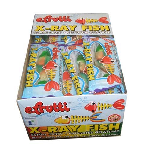 E. Frutti X-ray Fish Gummy Candy 36 Count Box by Burgers
