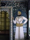 Detail of the Finely Painted Walls Found in Some of the Bedroom Suites in the Lake Palace Hotel Subject Photographic Poster Print by John Henry Claude Wilson, 24x32