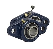 2 PIECE- 1 inch 2 Bolt Pillow Block Flange Bearing, UCFL205-16, Self-Alignment, Brand New!
