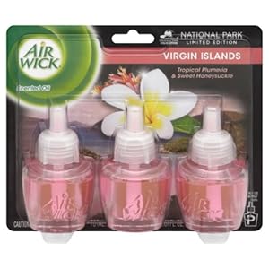 Air Wick Scented Oil Air Freshener, National Park Collection, Virgin Islands, 3 Refills, 0.67 Ounce